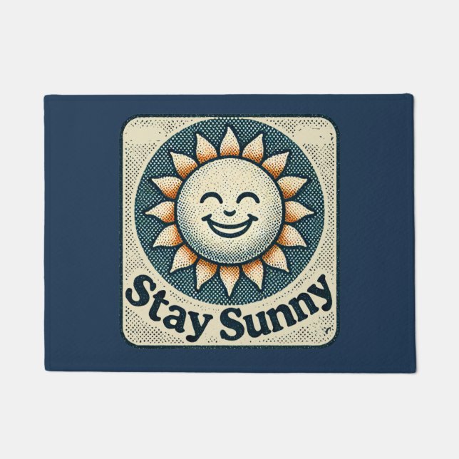 Bleibe Sunny Happy Sunshine Fußmatte (Vorderseite)