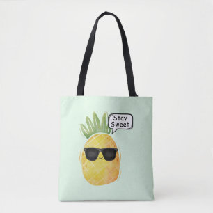 Bleibe Sweet Pineapa Cartoon Spaß Tasche