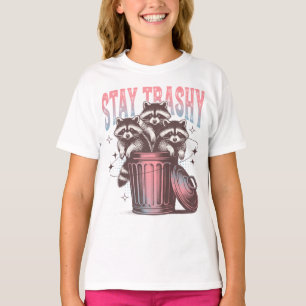 Bleibe-Trashy Retro Funny Raccoon T-Shirt
