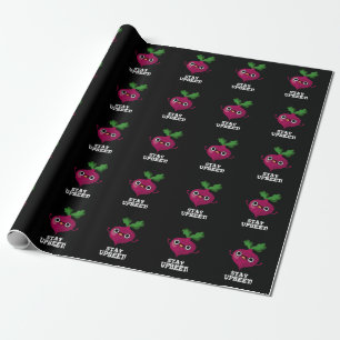 Bleibe Upbeet Funny Veggie Beet Pun Dark BG Geschenkpapier