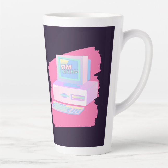 Bleibe verkabelter alter PC-90er-Jahre-Stil Milchtasse (Rechts)