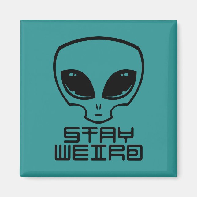 Bleibe Weird Alien Head Magnet (Vorne)