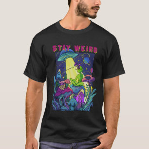 Bleibe Weird Psychedelic UFO T-Shirt