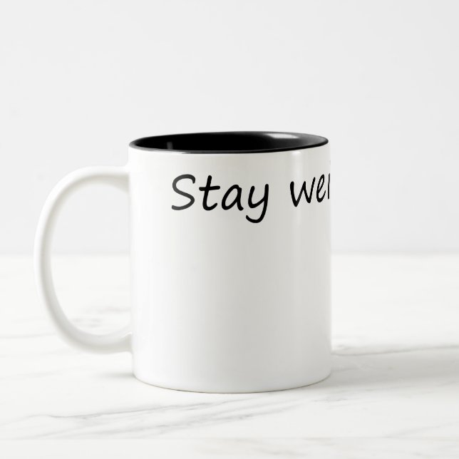 Bleibe Weiß - Spaß und einzigartig Zweifarbige Tasse (Links)