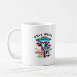 ‚Bleibe Weiß‘ UFO-Kuh-Tasse Kaffeetasse