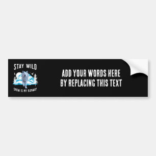 Bleibe Wild Arctic Wolf Autoaufkleber