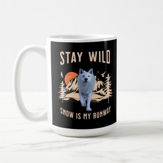 Bleibe Wild Arctic Wolf Kaffeetasse (Links)