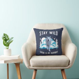 Bleibe Wild Arctic Wolf Kissen