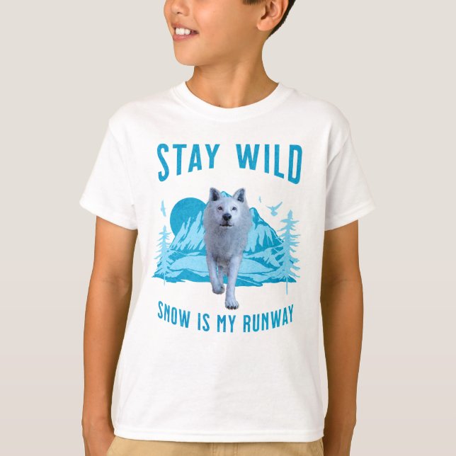 Bleibe Wild Arctic Wolf T-Shirt (Vorderseite)