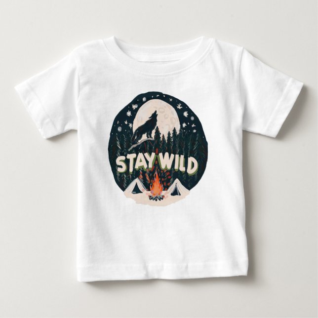 Bleibe Wild Baby T-shirt (Vorderseite)