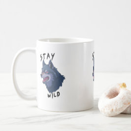 Bleibe Wild Bold Wolf Spirit Kaffeetasse