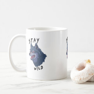 Bleibe Wild Bold Wolf Spirit Kaffeetasse
