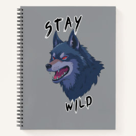 Bleibe Wild Bold Wolf Spirit Notizbuch