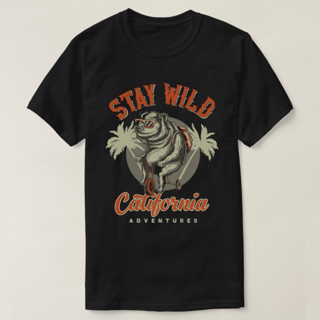 BLEIBE WILD California T-Shirt (Design vorne)