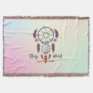 Bleibe Wild Dreamcatcher Throw - Boho Spring Layer Decke