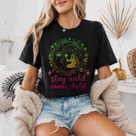 Bleibe Wild Moon Child Gradient Celestial Hexchy T-Shirt