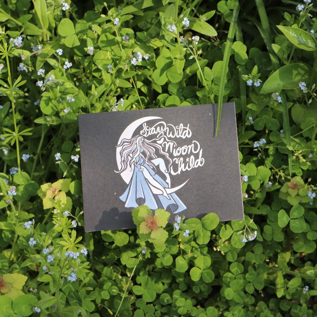 Bleibe Wild Moon Child Postkarte (Von Creator hochgeladen)