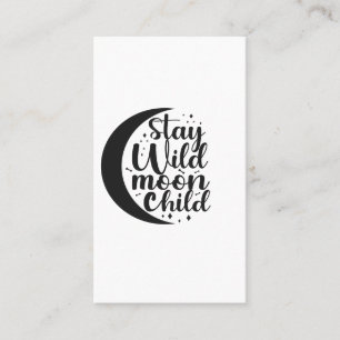 Bleibe Wild Moon Child Spooky Halloween-Geschenk Visitenkarte