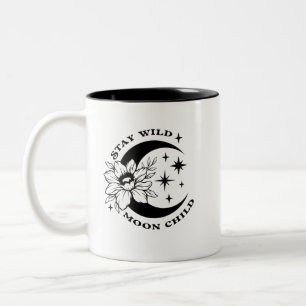 Bleibe Wild Moon Child Tasse-Boho Celestie Coffee  Zweifarbige Tasse