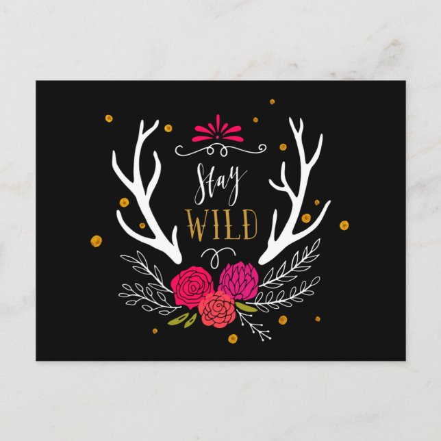 Bleibe Wild Postkarte (Vorderseite)