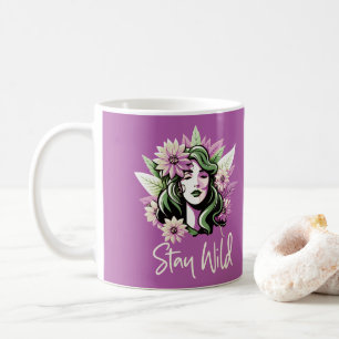 Bleibe Wildkind der Blume Kaffeetasse