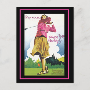 Bleibe Young! Spielgolf in Deutschland Postkarte