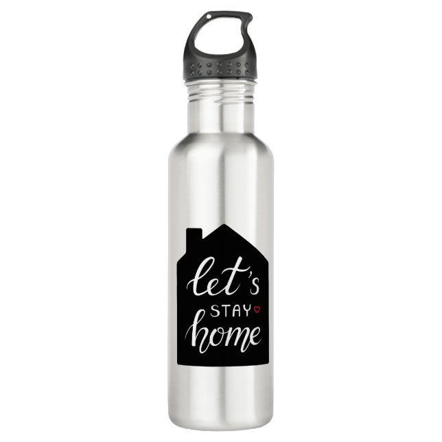 Bleibe Zuhause 2 Edelstahlflasche (Vorderseite)