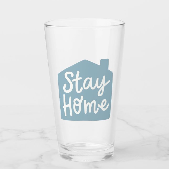Bleibe Zuhause Glas (Vorderseite)
