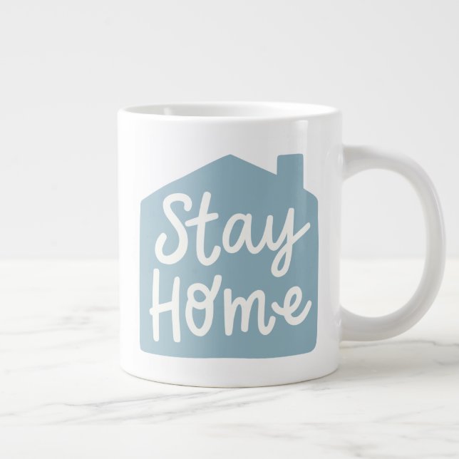 Bleibe Zuhause Jumbo-Tasse (Rechts)