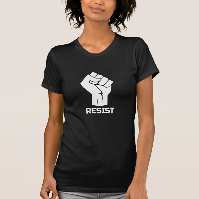 Bleiben mit Faust - in weiß T-Shirt (Vorderseite)