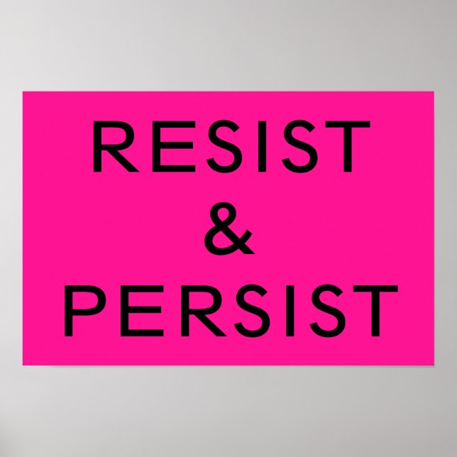 Bleiben Sie am heißen Rosa Poster (Vorne)