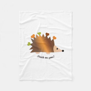 Bleiben Sie auf Igel und Herz Fleecedecke