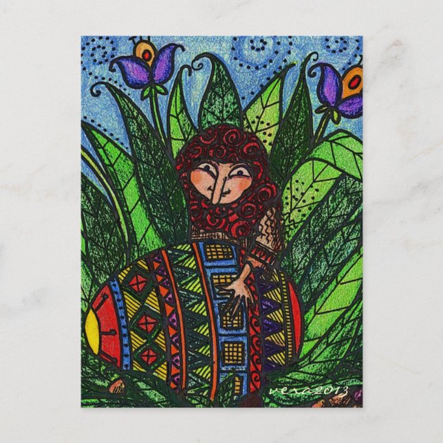 Bleiben Sie auf Ihre Pysanka Ukrainische Volkskuns Postkarte (Vorderseite)