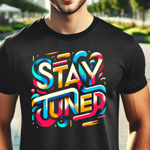 Bleiben Sie auf Sendung Vintage Retro TV Testbild T-Shirt