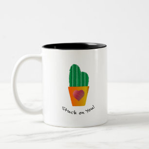 Bleiben Sie dran Zweifarbige Tasse