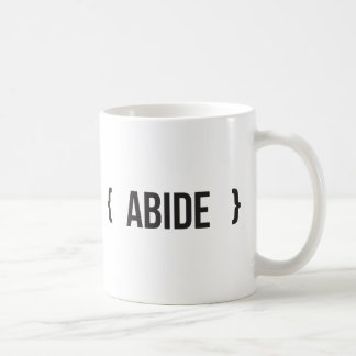Bleiben Sie - eingeklammert - Schwarzweiss Kaffeetasse