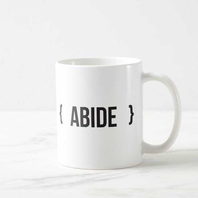 Bleiben Sie - eingeklammert - Schwarzweiss Kaffeetasse (Rechts)