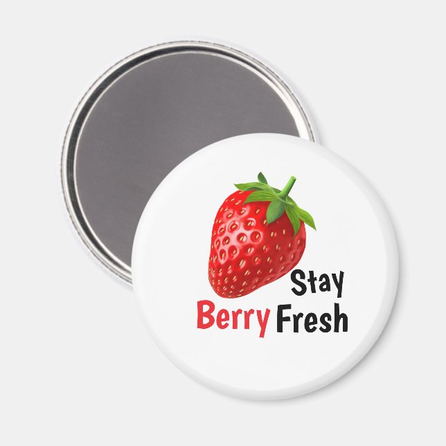 Bleiben Sie frisch wie Beeren Magnet (Vorderseite/Rückseite)