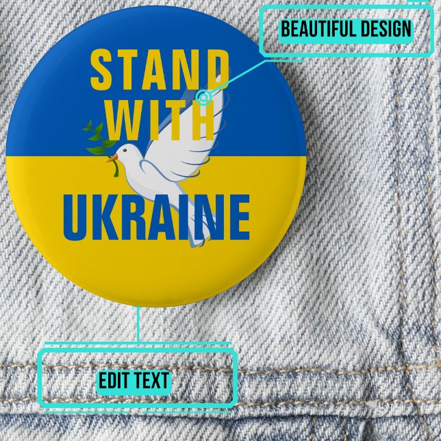 Bleiben Sie mit der Taste Ukraine Button (Please enjoy our design and see the others in the collection.)