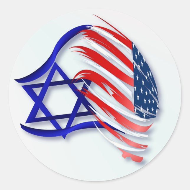 Bleiben Sie mit Israel-Aufklebern Runder Aufkleber (Vorderseite)