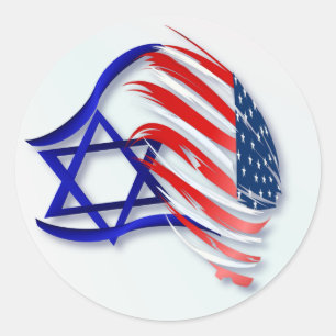 Bleiben Sie mit Israel-Aufklebern Runder Aufkleber