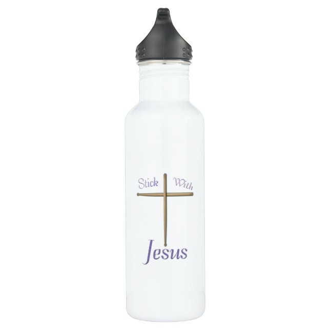 Bleiben Sie mit Jesus Christlich Drummer Edelstahlflasche (Rechts)
