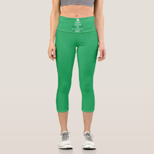 Bleiben Sie ruhig, es ist St. Patricks Tag Irisch Capri Leggings