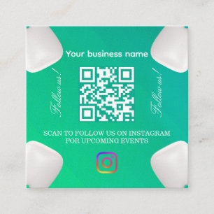 Bleiben Sie Verbunden QR-Code-Schild Instagram F Quadratische Visitenkarte
