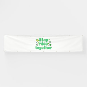 Bleibt nett zusammen Kawaii-Design Banner