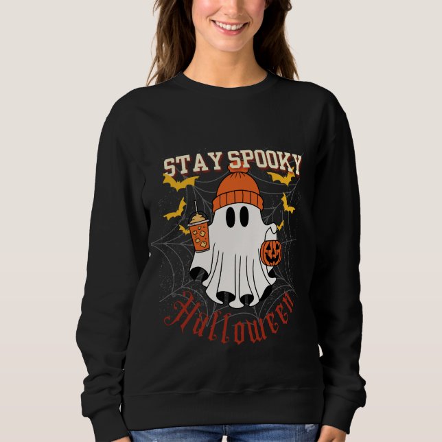 Bleibt spooky Geist Halloween Sweatshirt (Vorderseite)
