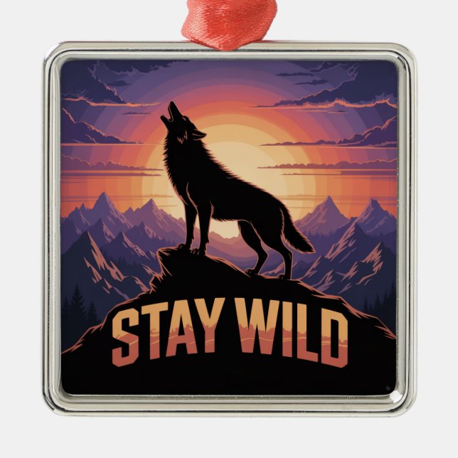 Bleibt wild ornament aus metall (Vorne)