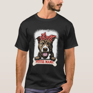 Bleiche Pittie Mama Niedlich Hund Lover Pitbull Ma T-Shirt