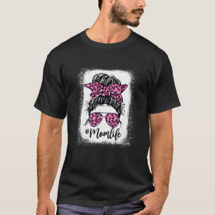 Bleiche rosa Mama Leben Leoparden Muttertag T-Shirt