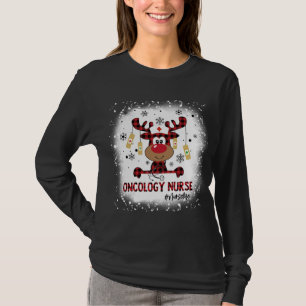 Bleichen Oncology Nurse Life Rentier Christmas Pa T-Shirt